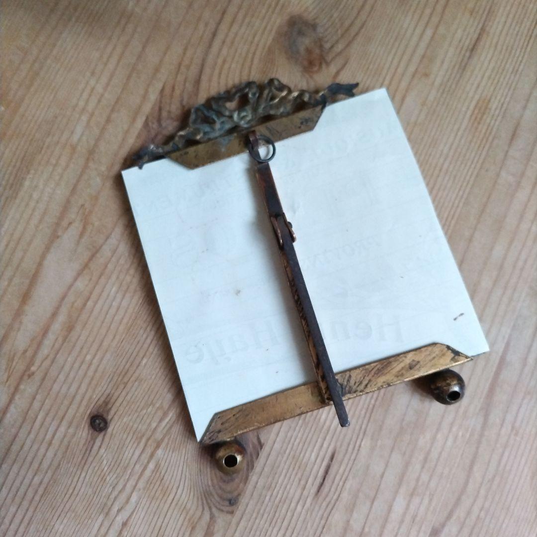 フランスアンティーク　リボン装飾のフォトフレーム