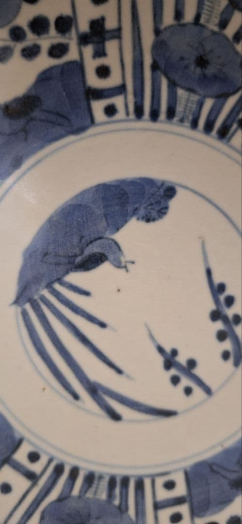 古伊万里　芙蓉手花鳥図