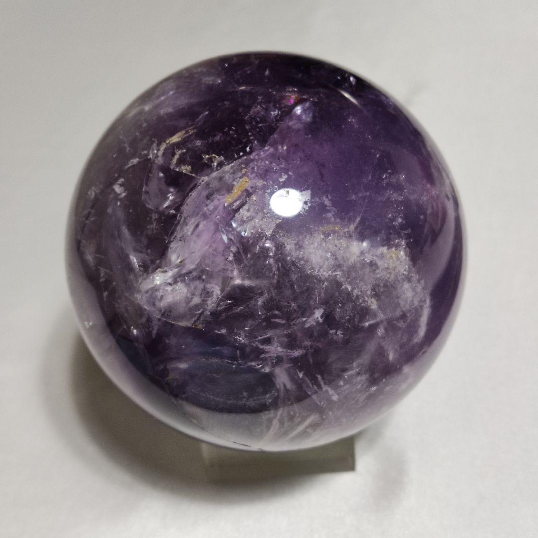パワーストーン　天然石　アメジスト　丸玉　直約9cm　1,228g　130