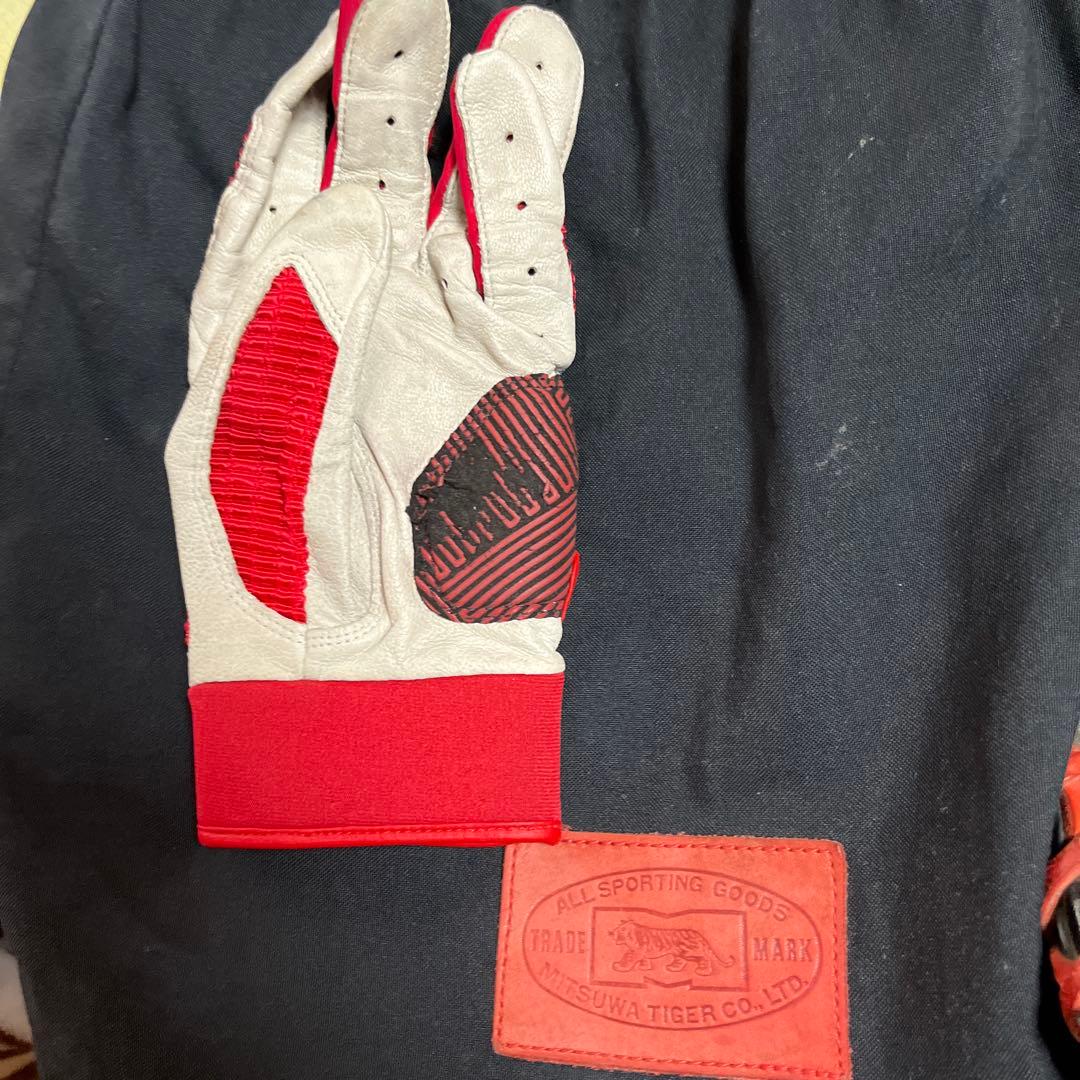 アシックス 軟式グローブ GGH 黒/赤 収納袋付き