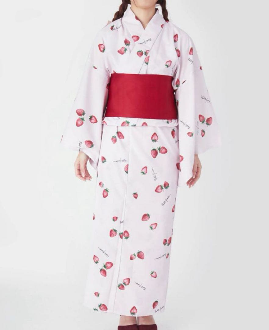 アンクルージュ 浴衣 イチゴ柄 新品未使用