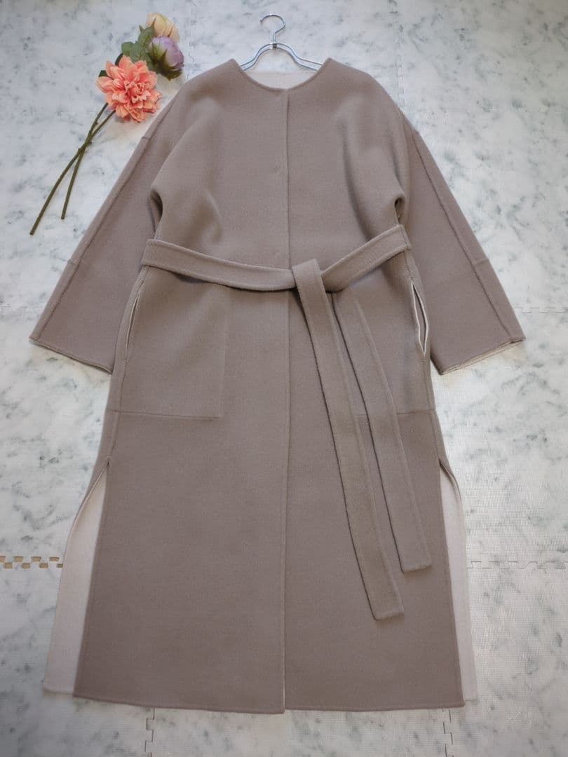 FRAY I.D 　ウールカシミヤバイカラーリバーコート