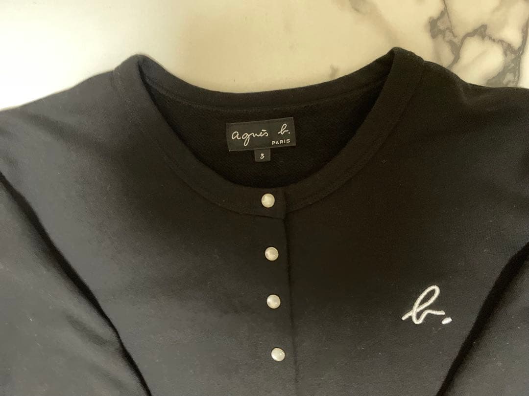 agnès b. ブラック長袖トップス L （3）