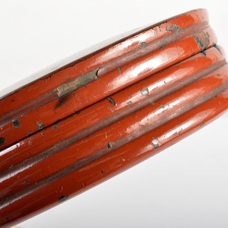 茶道具　根来塗　古根来　香合　時代箱　V　R5909