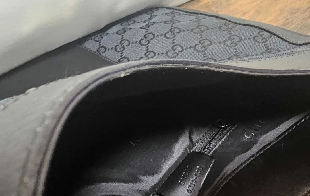 美品✨GUCCI グッチ ショルダーバッグ 黒 GGキャンバス ジャッキーレザー