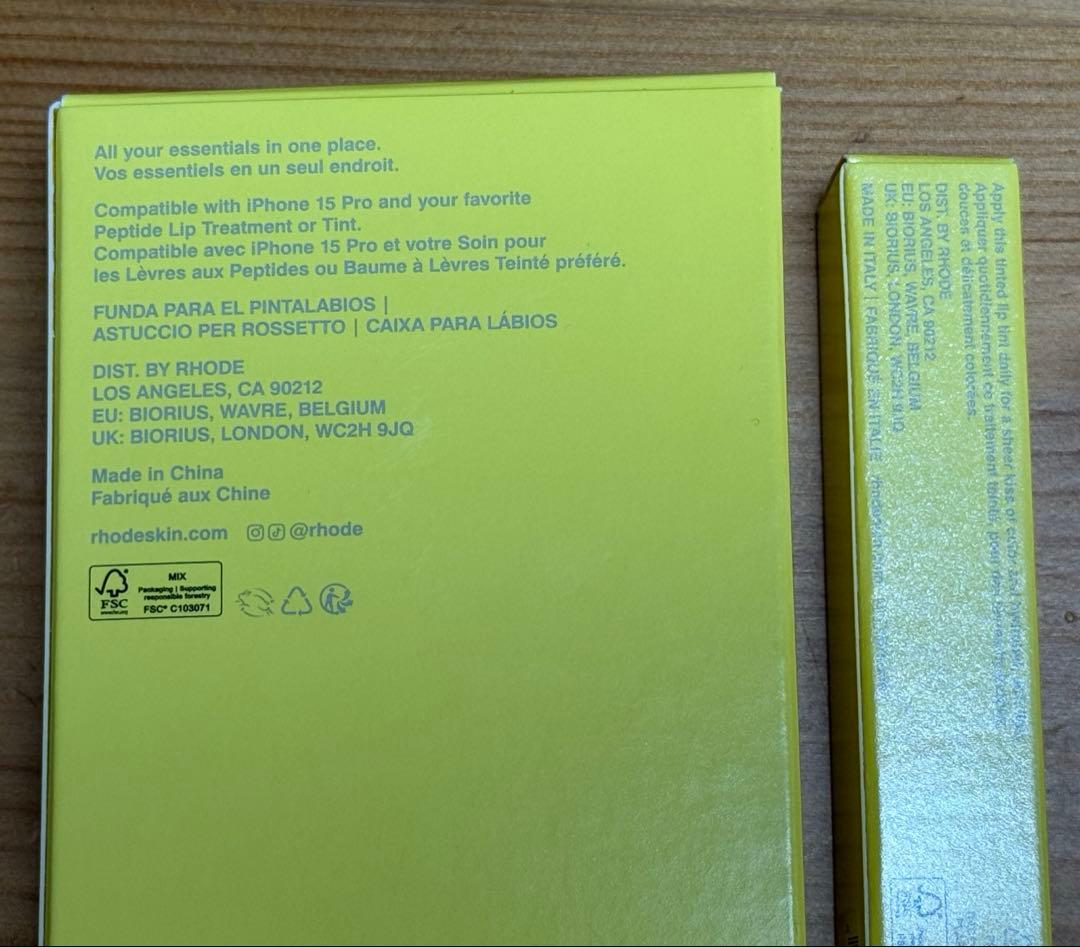 rhode 正規品限定リップケース レモンティーニ iPhone15Proセット