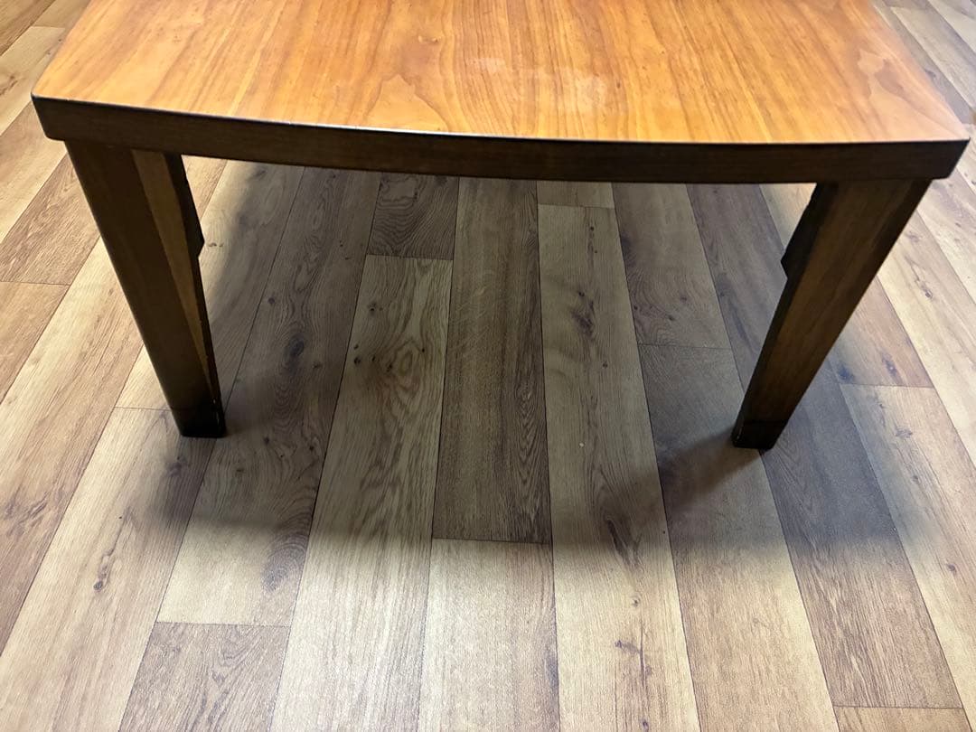 木製 長方形テーブルこたつ 装飾インレイ