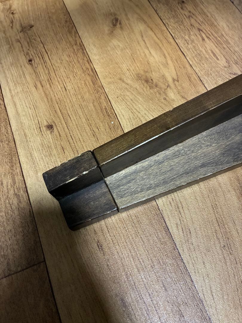 木製 長方形テーブルこたつ 装飾インレイ