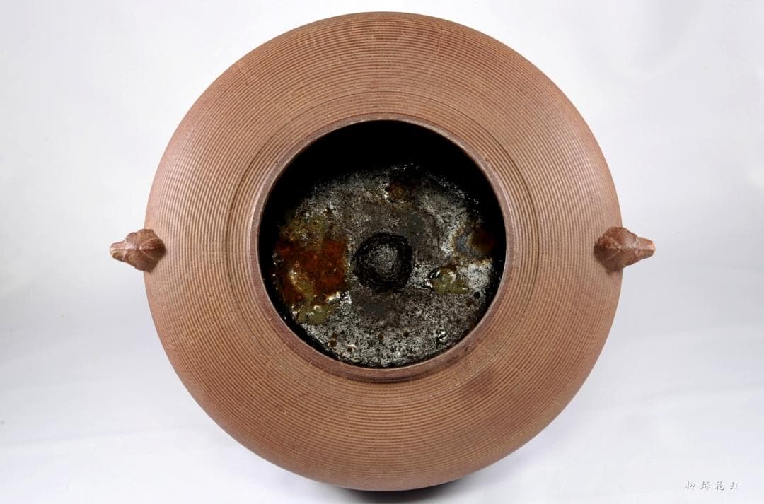 菊地正直 糸目 立口平丸釜 共箱 茶道具