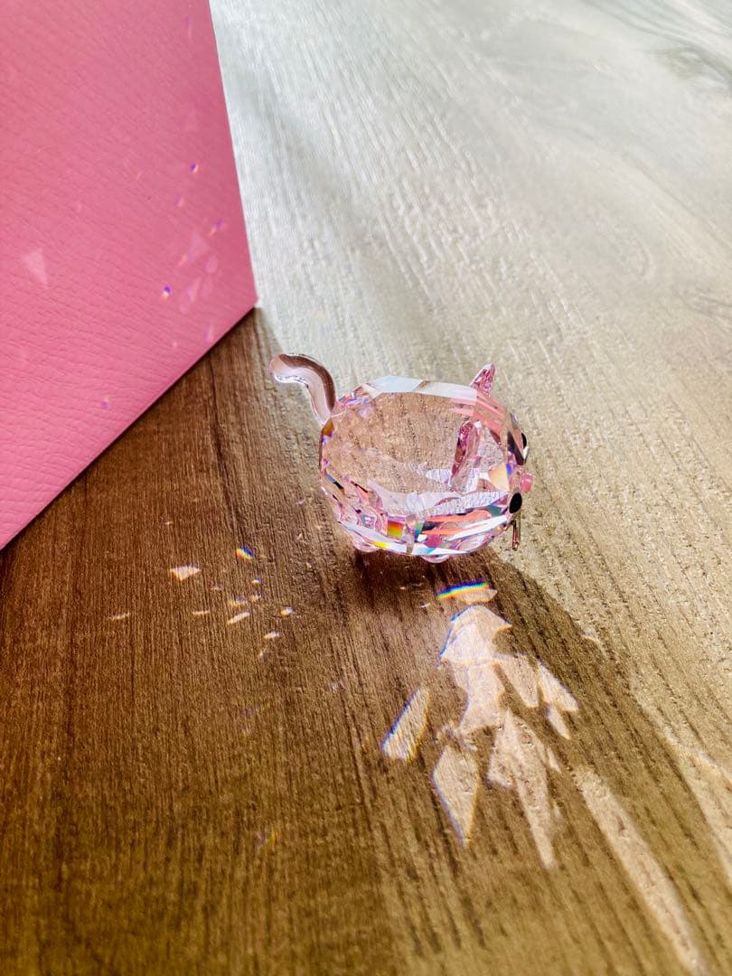 SWAROVSKI スワロフスキー Chubby Cats ピンクキャット 猫