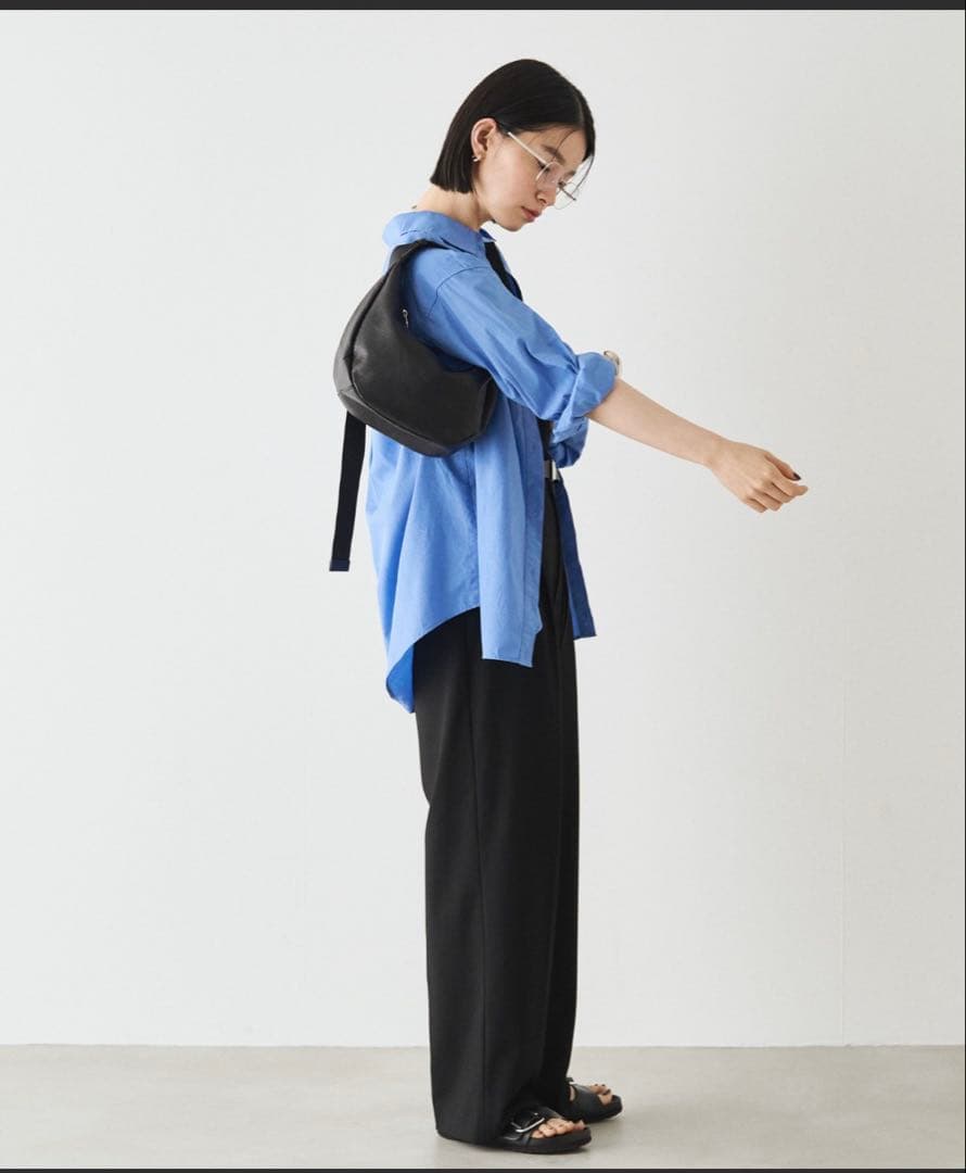 russet ソフトレザーラウンドショルダーバッグ(CE-1326)