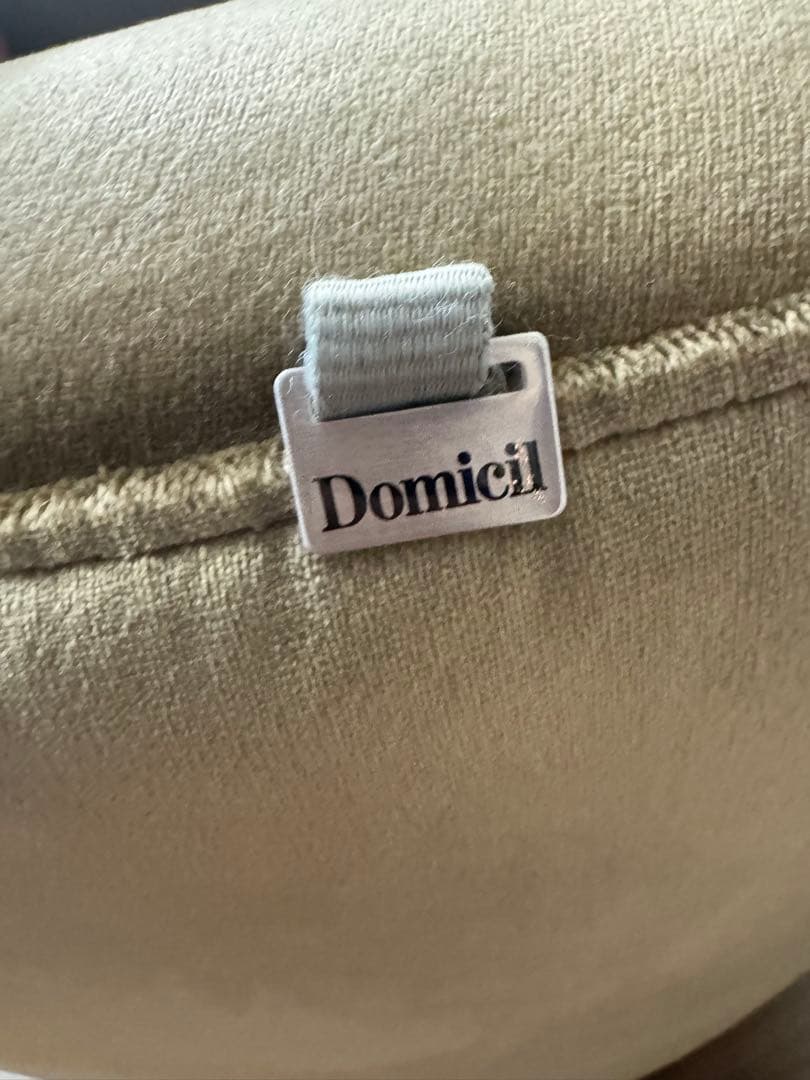 Domicilコーナーソファ ベージュ ファブリック　 ベルベット調 H035