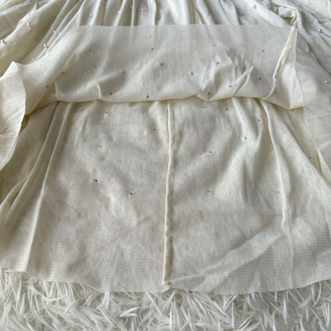 【新品未使用】カレンソロジー　コットンチュールパールブラウス　ホワイト
