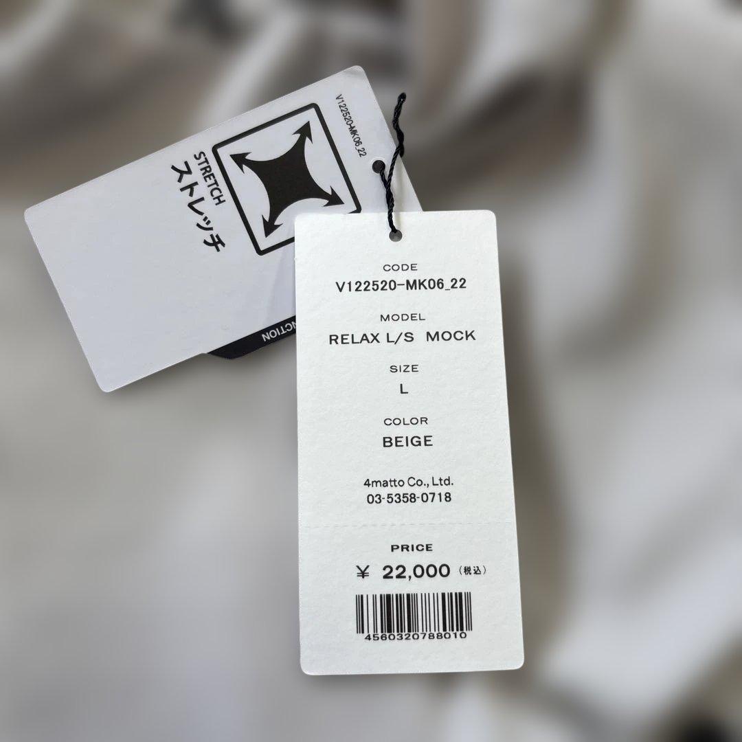 v12 モックネックシャツ　サイズL 2025秋冬モデル