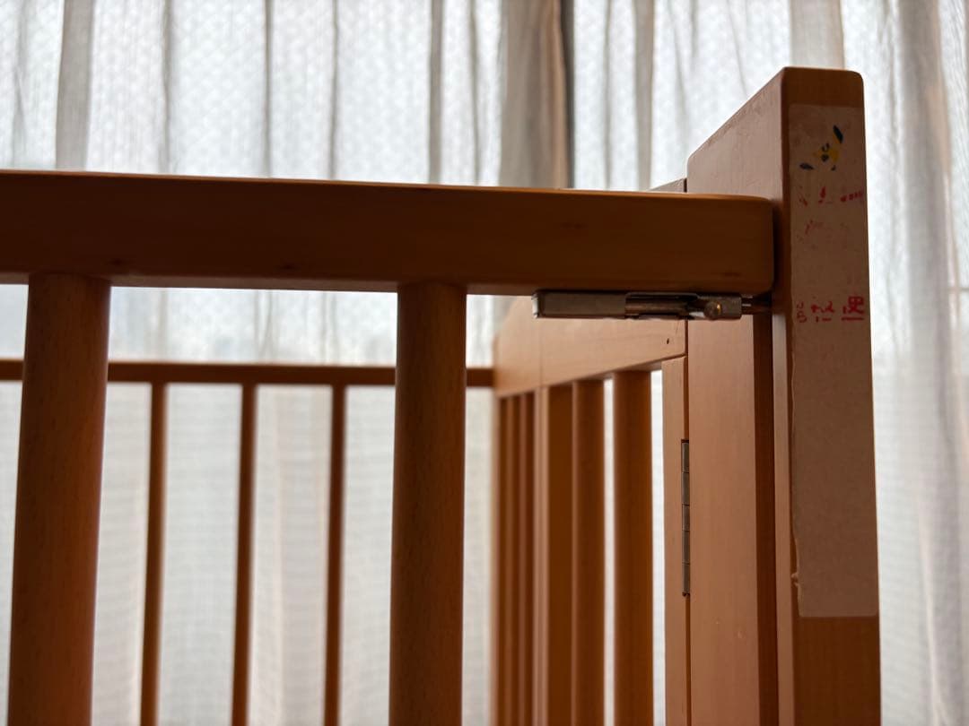 石崎家具 ハイタイプ ミニベビーベッド ワンタッチハイベッドプチ【B品】日本製