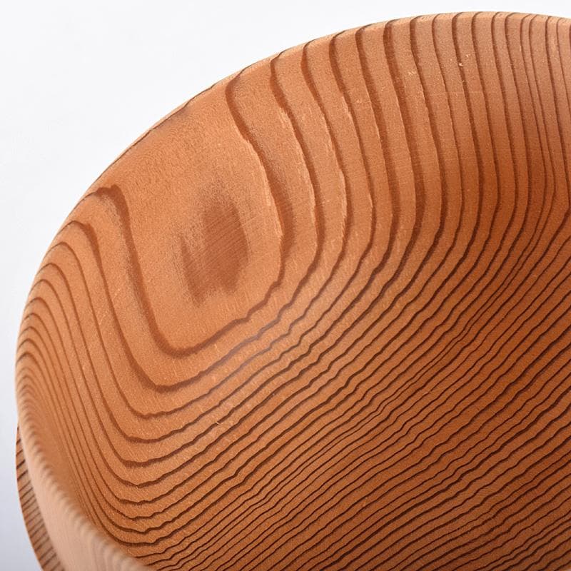 茶道具　井波彫刻　岩倉勘宰作　天然記念物毘沙門杉　平棗　共箱　M　R8065