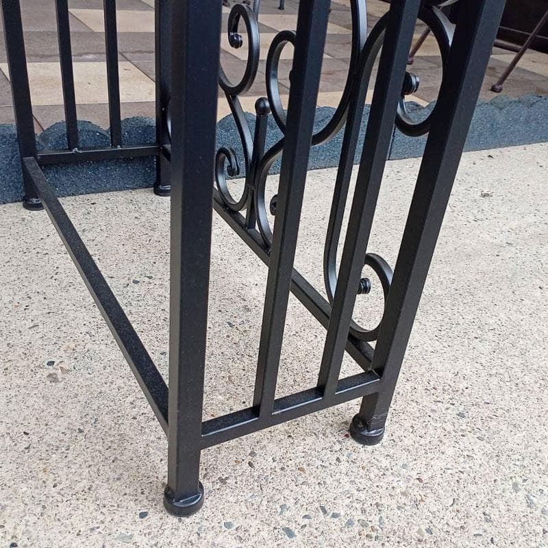 コンソール 石天板 幅62cm フラワースタンド ロートアイアン 638-614