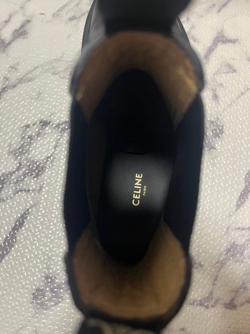 CELINE セリーヌ チェルシー トリオンフ マーガレット ブーツ 黒　39