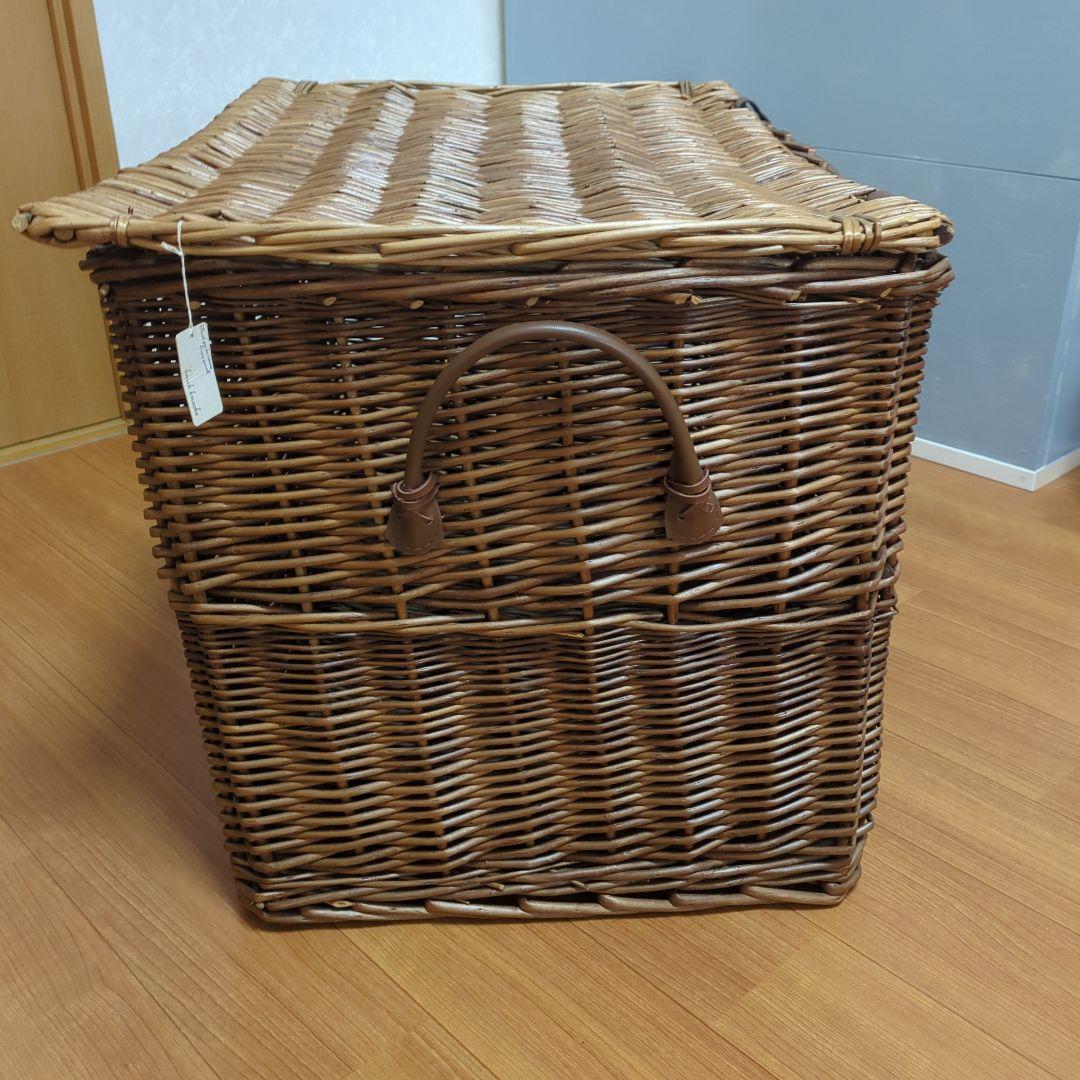 ⭐knick knacks ラタン蓋付き籠　バスケット 大