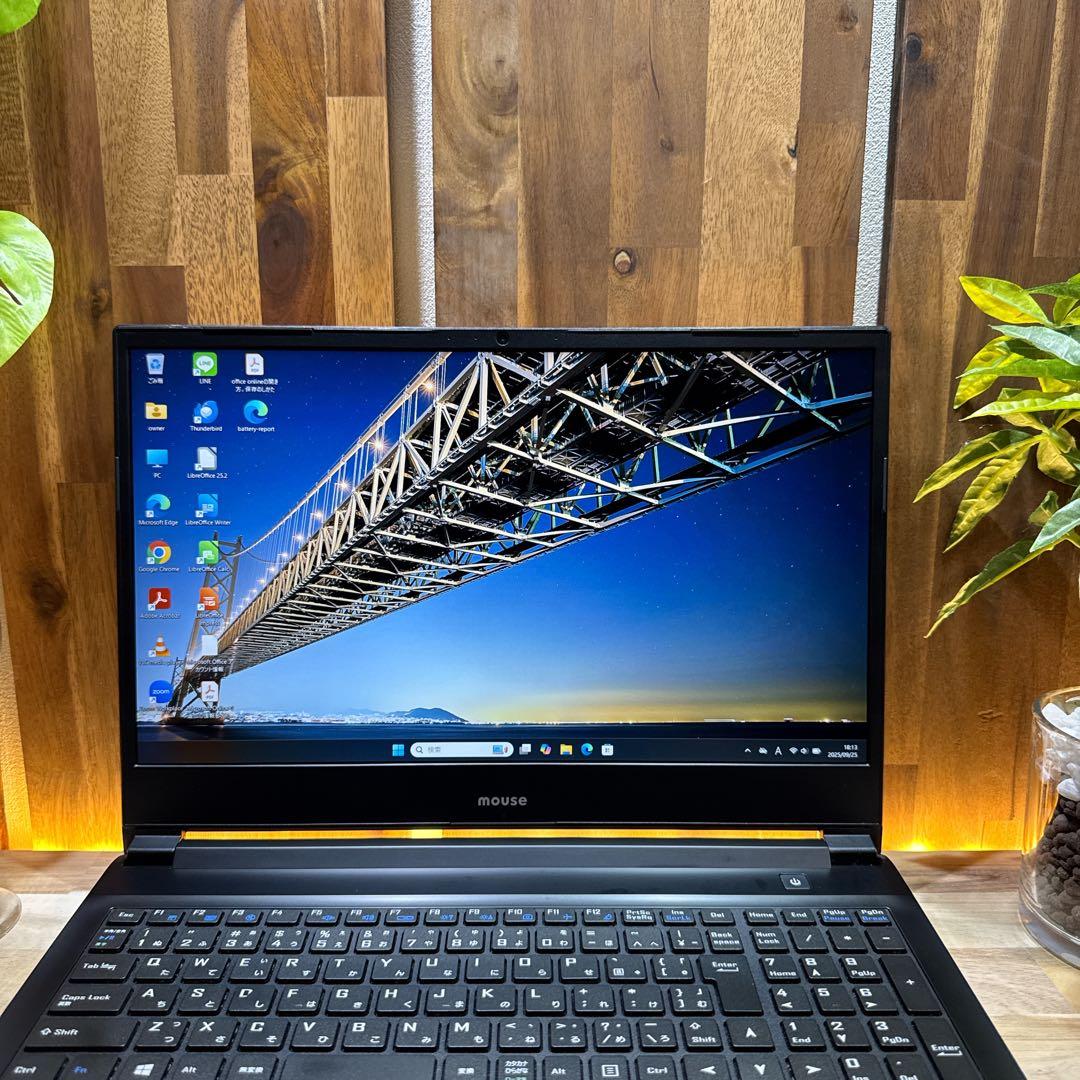 美品ゲーミング‼️Mouse☘️最高峰i7☘メモリ16GB☘フルHD☘ノートパソコン