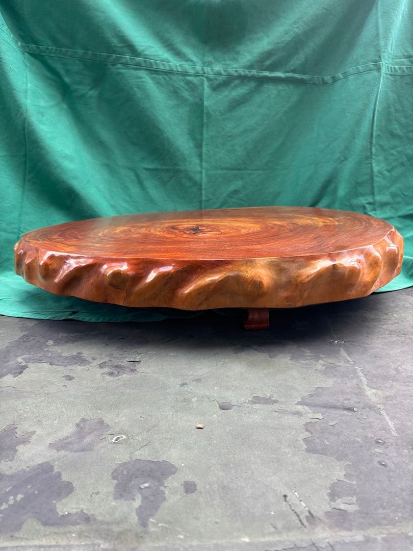 切株台　一枚板　鉢置き台　花台　盆栽台　飾り台　 座卓　蚤の市　骨董品 木製