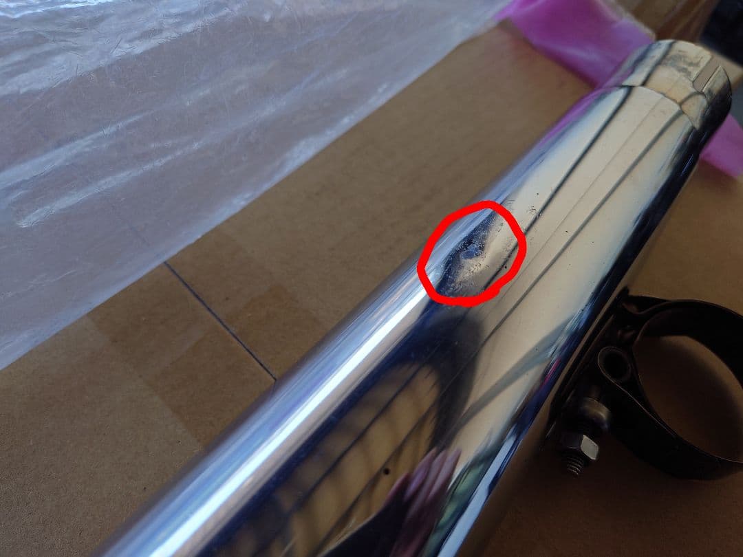 SR400 ペイトンプレイス　コンチマフラー