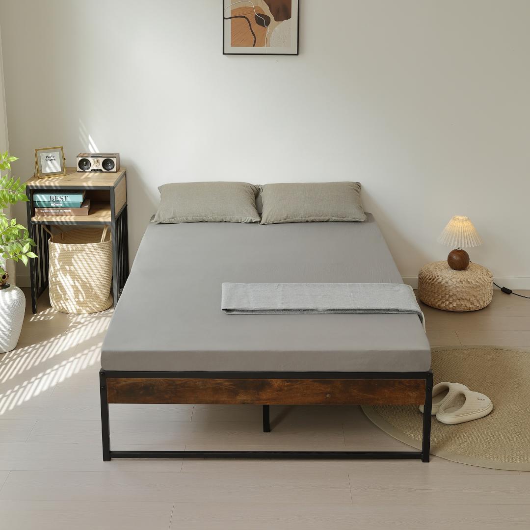 【セミダブル SD】ベッドフレーム パイプベッド セミダブル BLACK