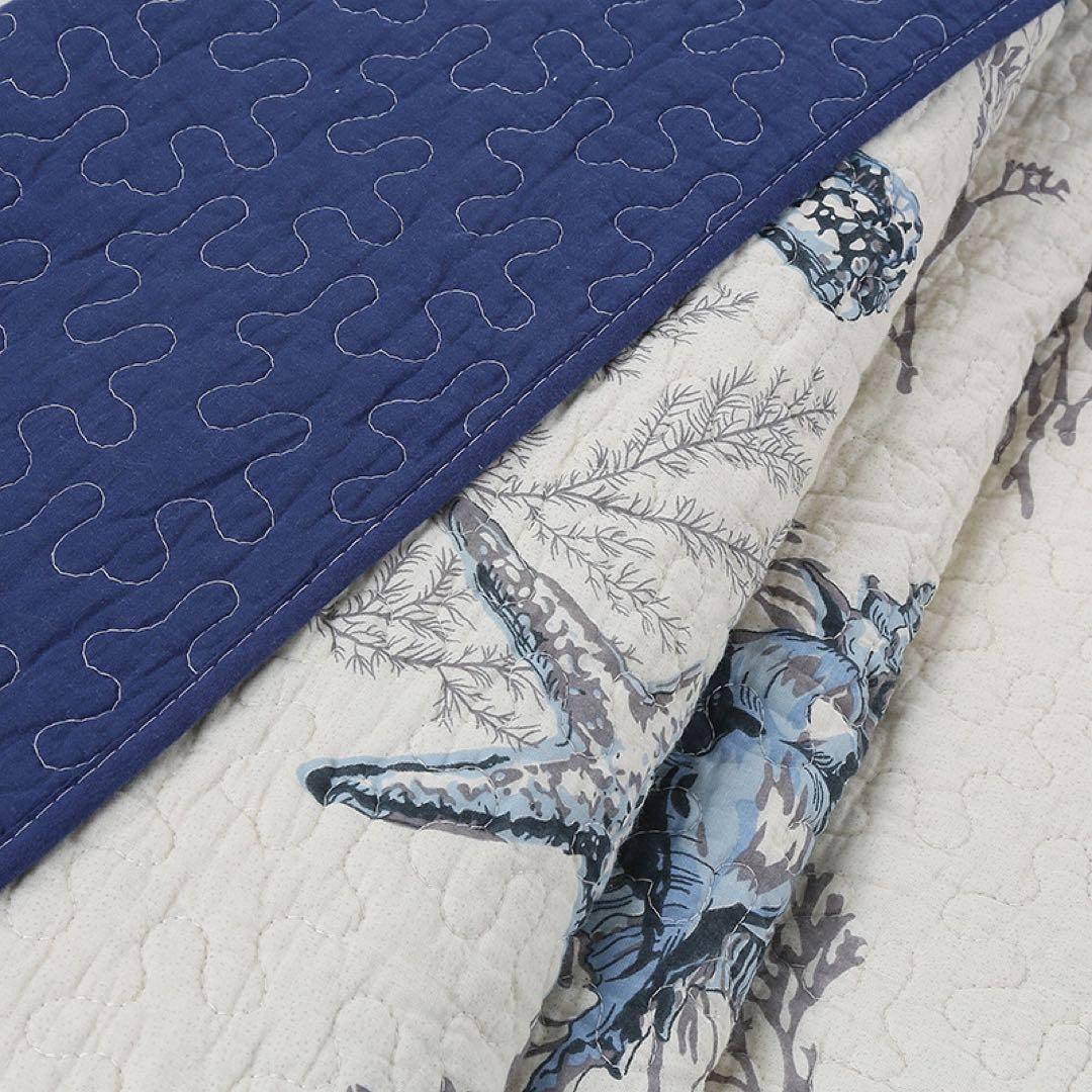 キルトベッドカバー3点セット綿マルチカバー キルティング 831