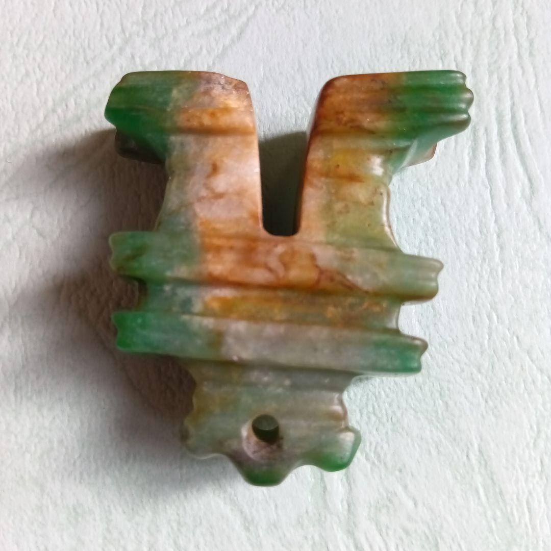 綿刈様、専用でございます。　古墳時代　骨董　歴史史料　勾玉　極上翡翠琴柱形石製品