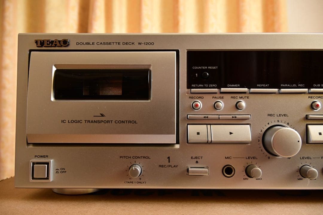 【極美品】TEAC W-1200 取説・リモコン・元箱・オーディオケーブル付