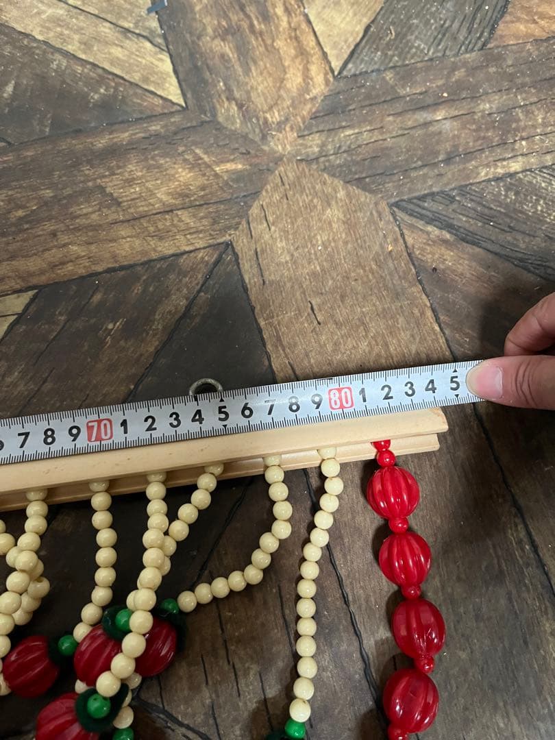 ビーズのれん 玉のれん レトロポップ 昭和レトロ 当時物 インテリア 目隠し