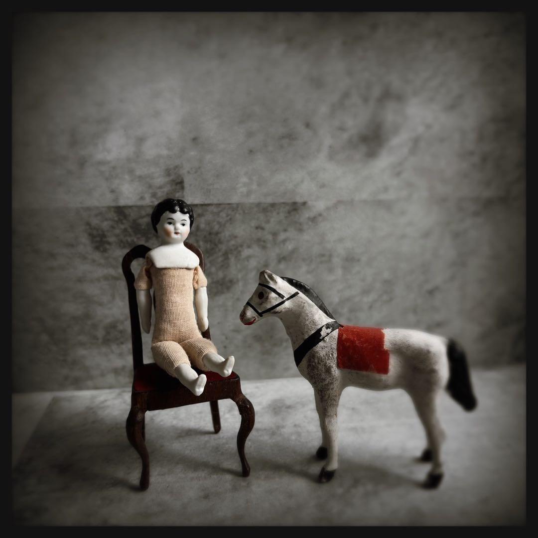 アンティーク 小さなチャイナヘッドドールＢ ビスクドール