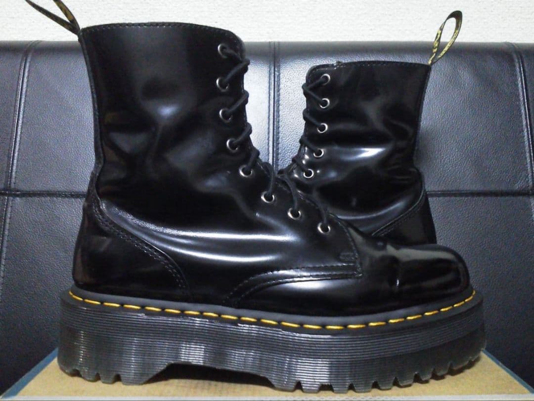 Dr.Martens JADON UK7 黒 男女可 厚底 8ホール