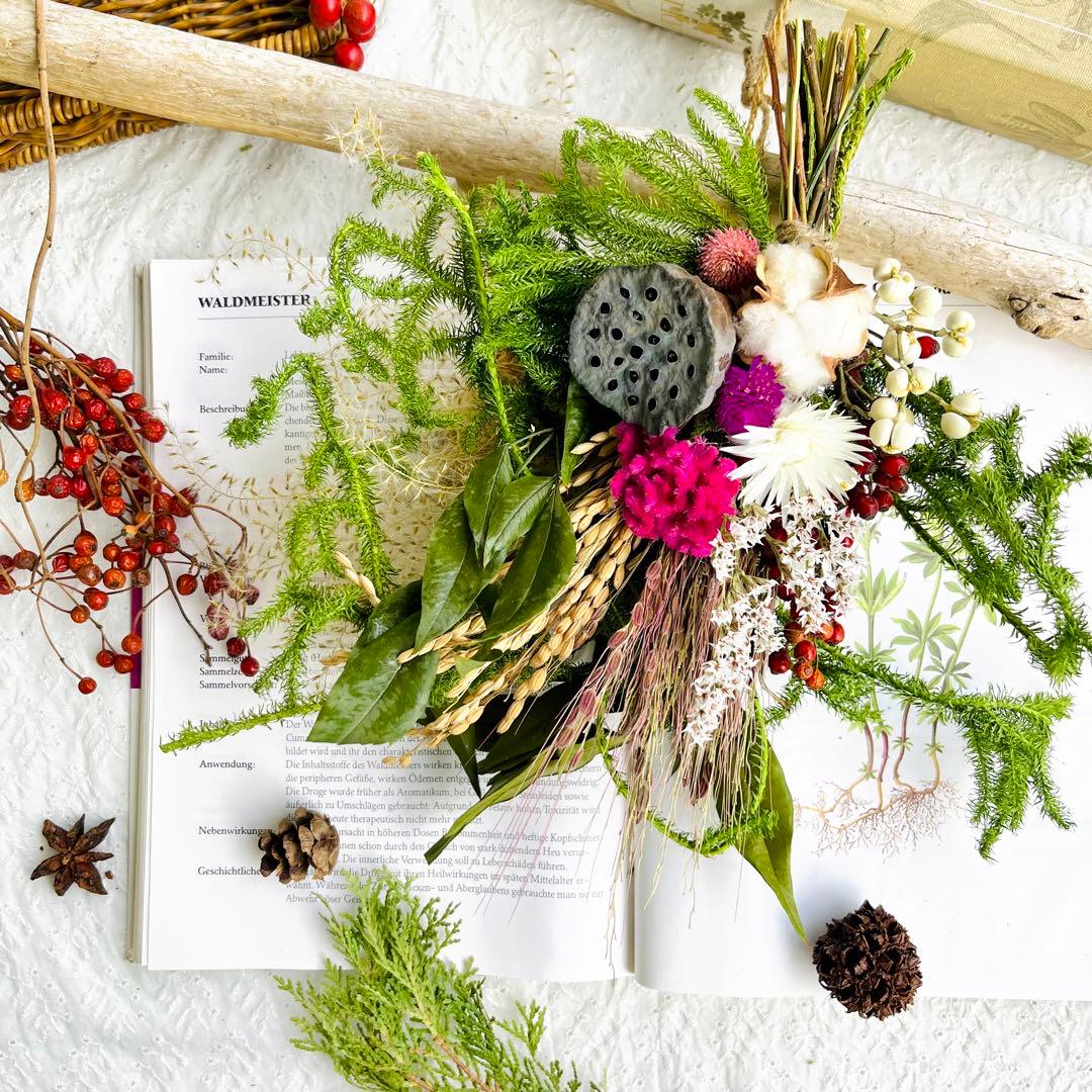 向き4種類　スワッグになるしめ縄　しめ縄スワッグ　しめ縄リース