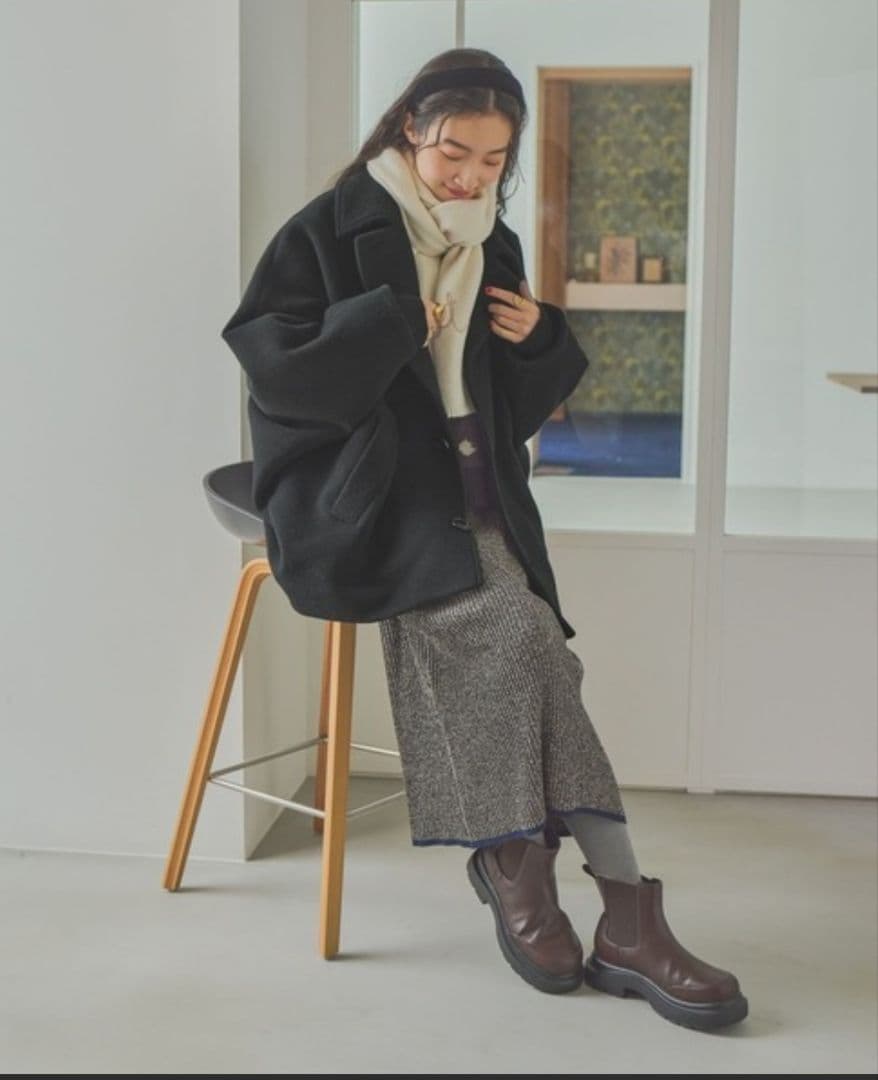 新品☆ニコアンド ライトモッサドルマンジャケットコート