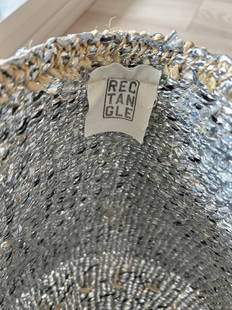 rectangle シルバーバスケット　ビッグトート