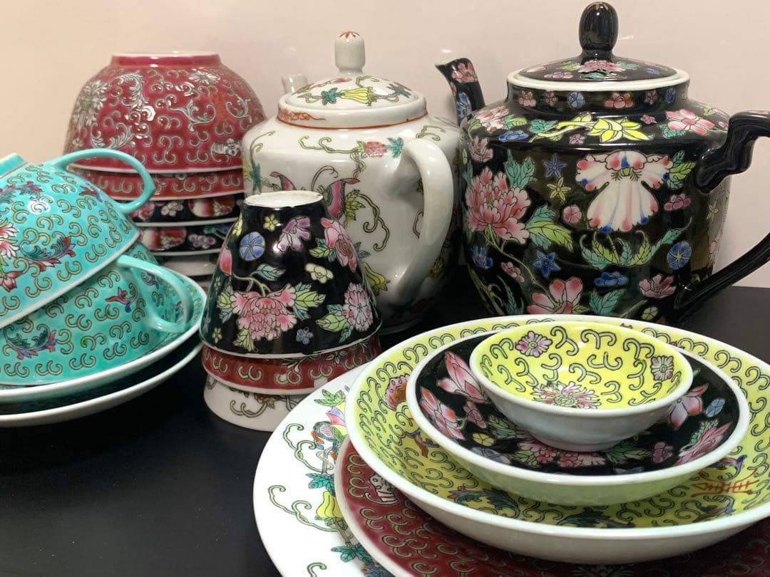 景徳鎮 食器20点セット 急須 茶碗 湯呑 皿 カップ