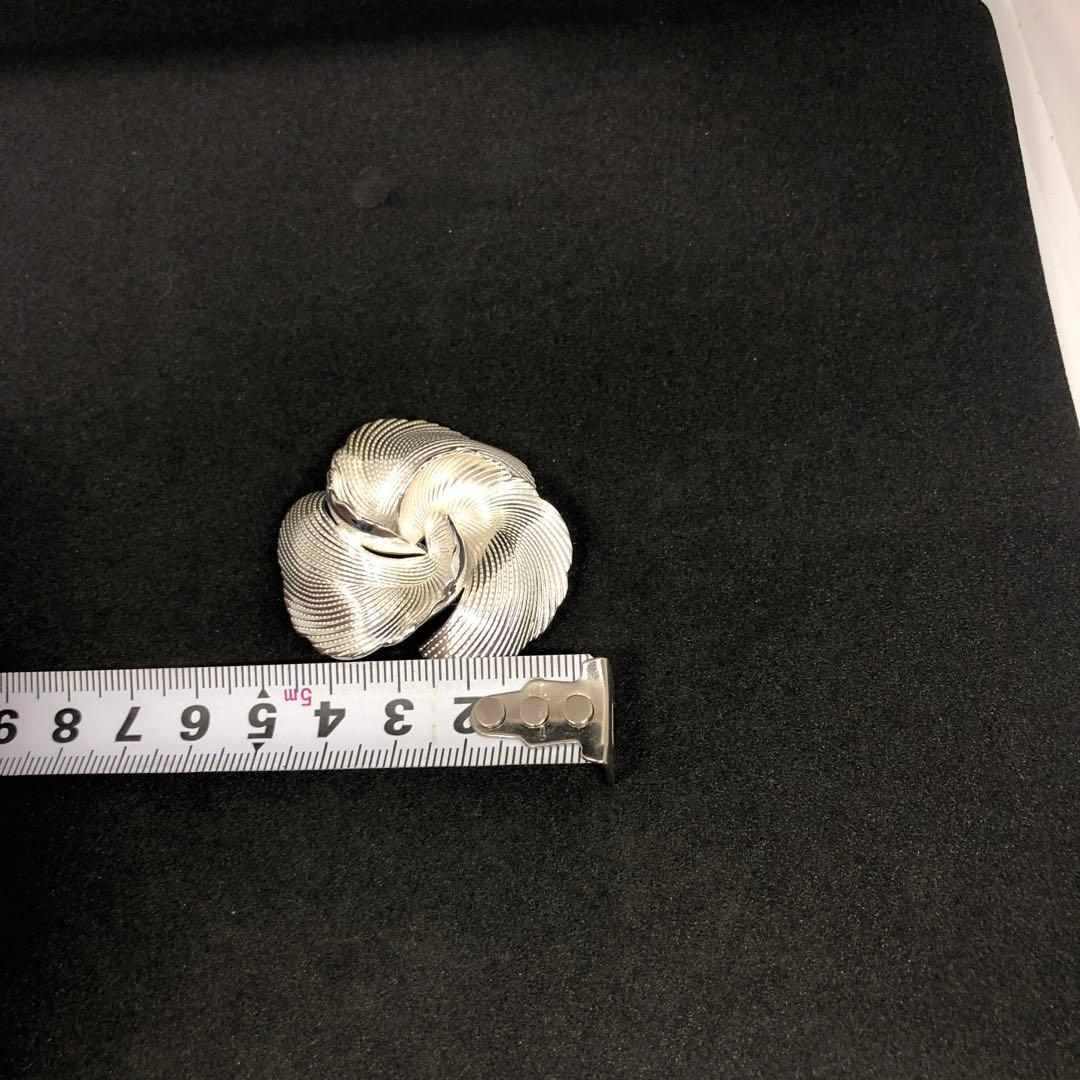 12446 クリスチャンディオール　ヴィンテージシルバー925ブローチ 約5cm