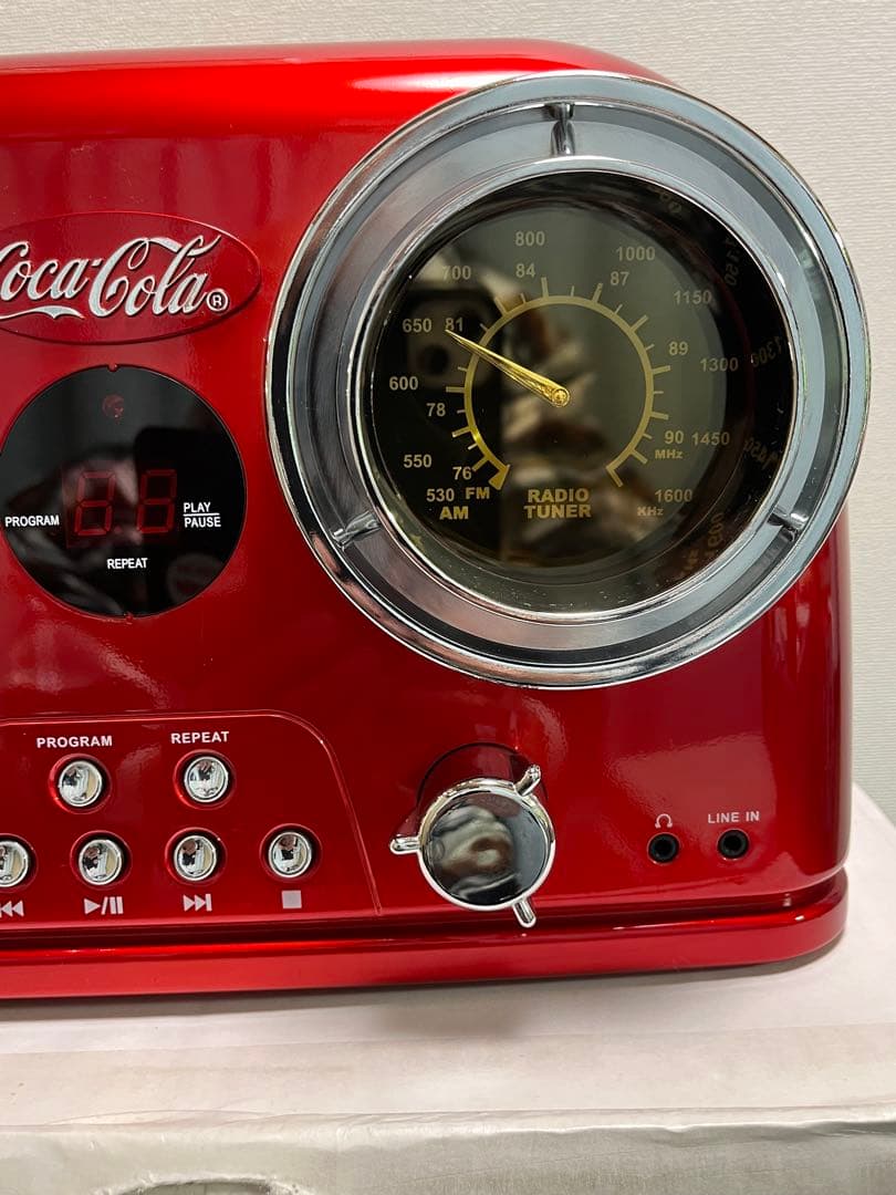 【極美品】コカコーラBRAND CDラジオプレーヤー（fm/am）