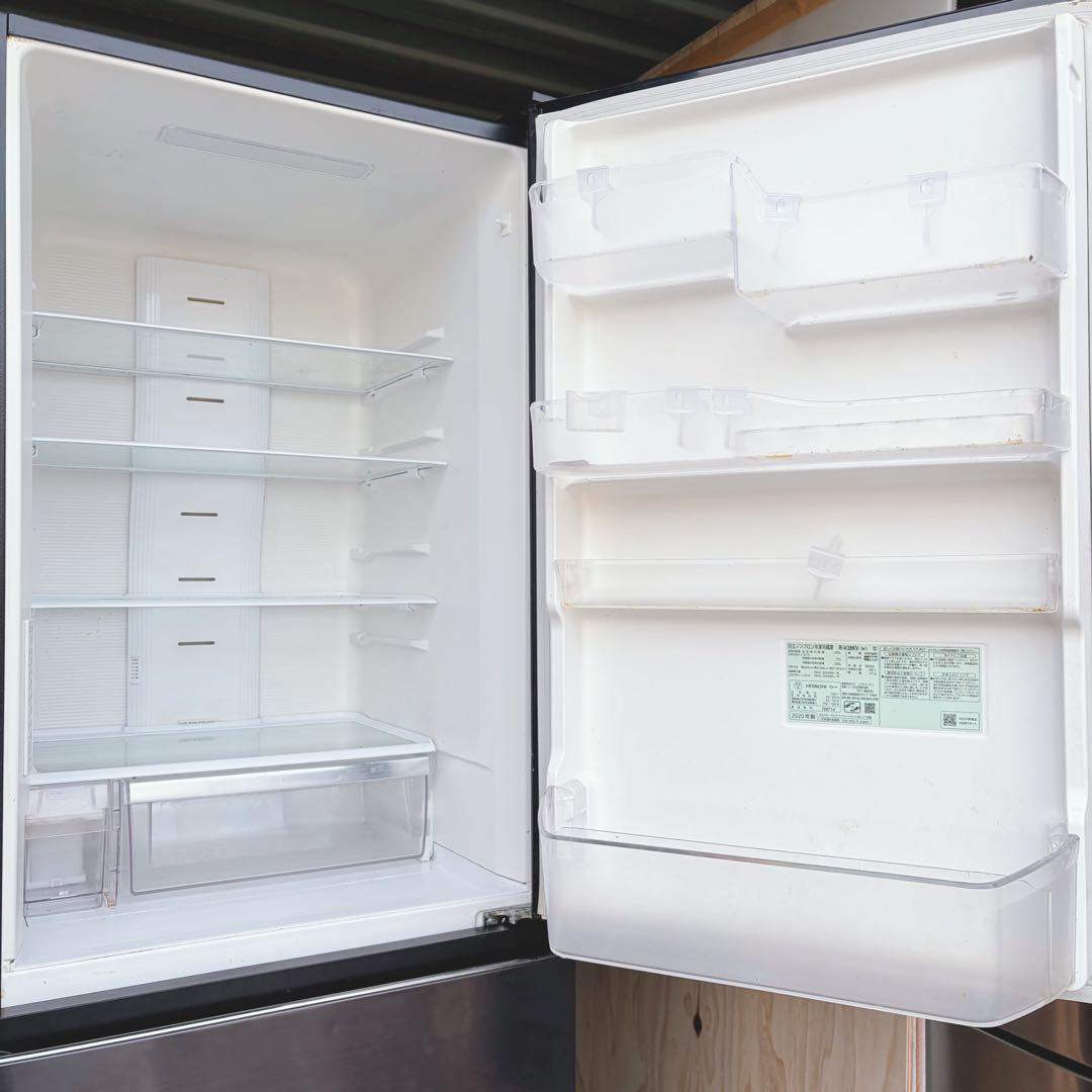 87運搬取付無料！ブリリアントブラック純正日立 シンプルスリム冷蔵庫！完動品美品