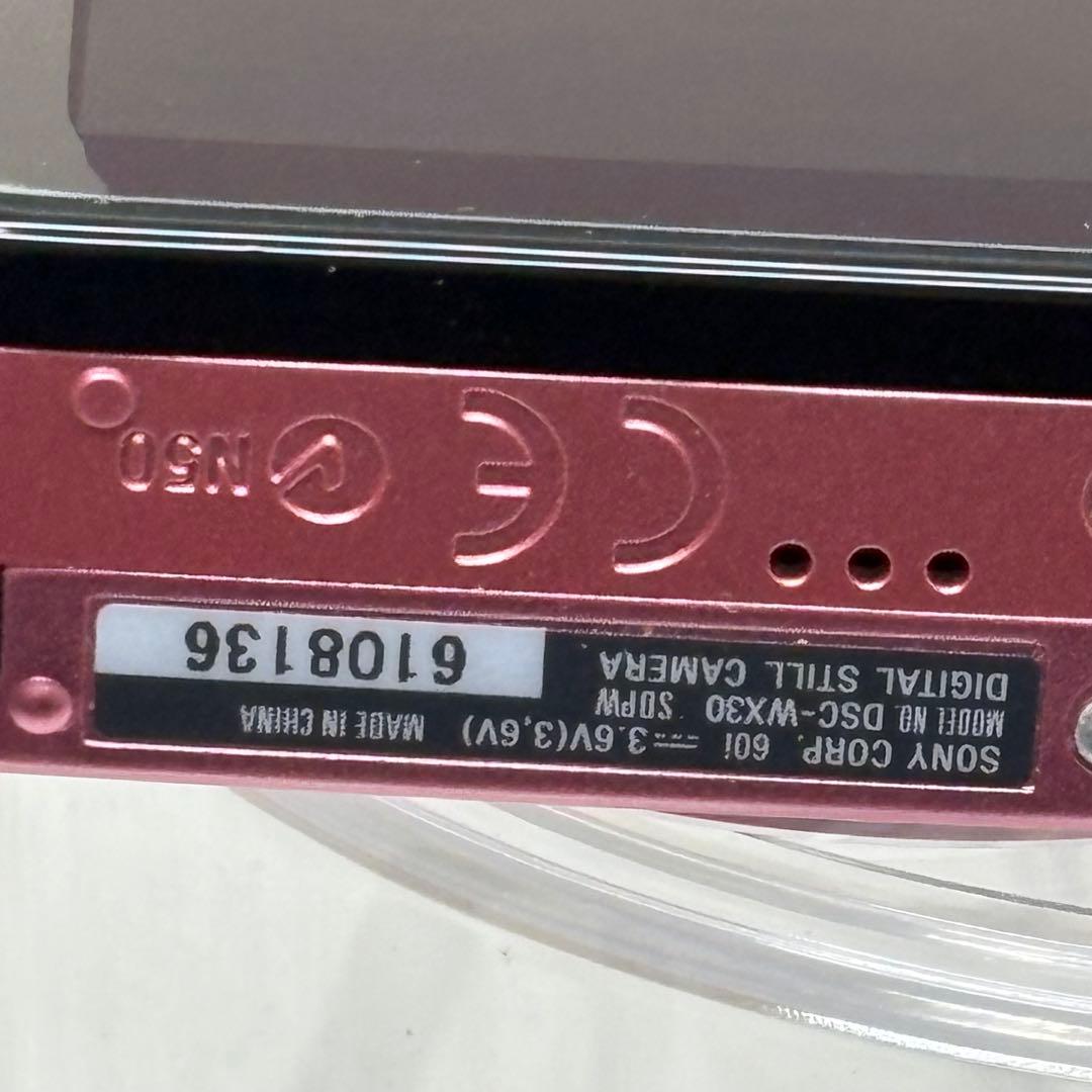 美品　SONY カメラ　DSC-WX30 充電器　箱　ピンク　コンデジ　動作品