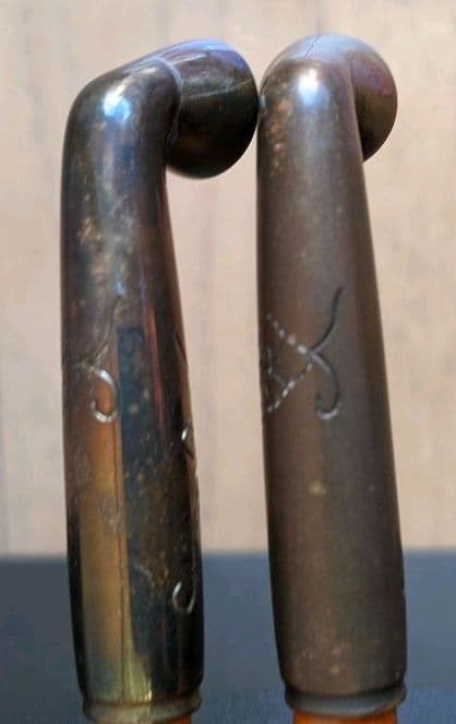 お茶道具、茶道具、骨董、中川浄益、認得斎好夕顔キセル一双