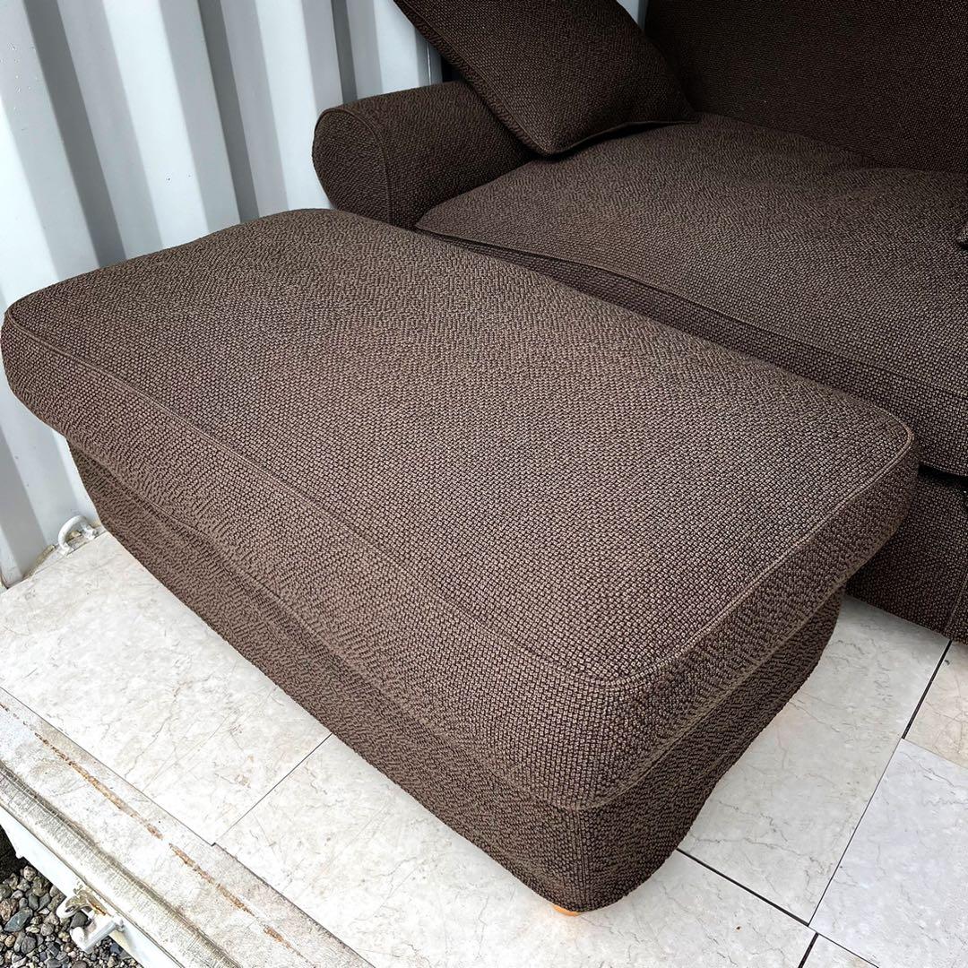 取付無料！コンランショップ ウィンスロー ブラウンファブリック1.5Pソファ✨