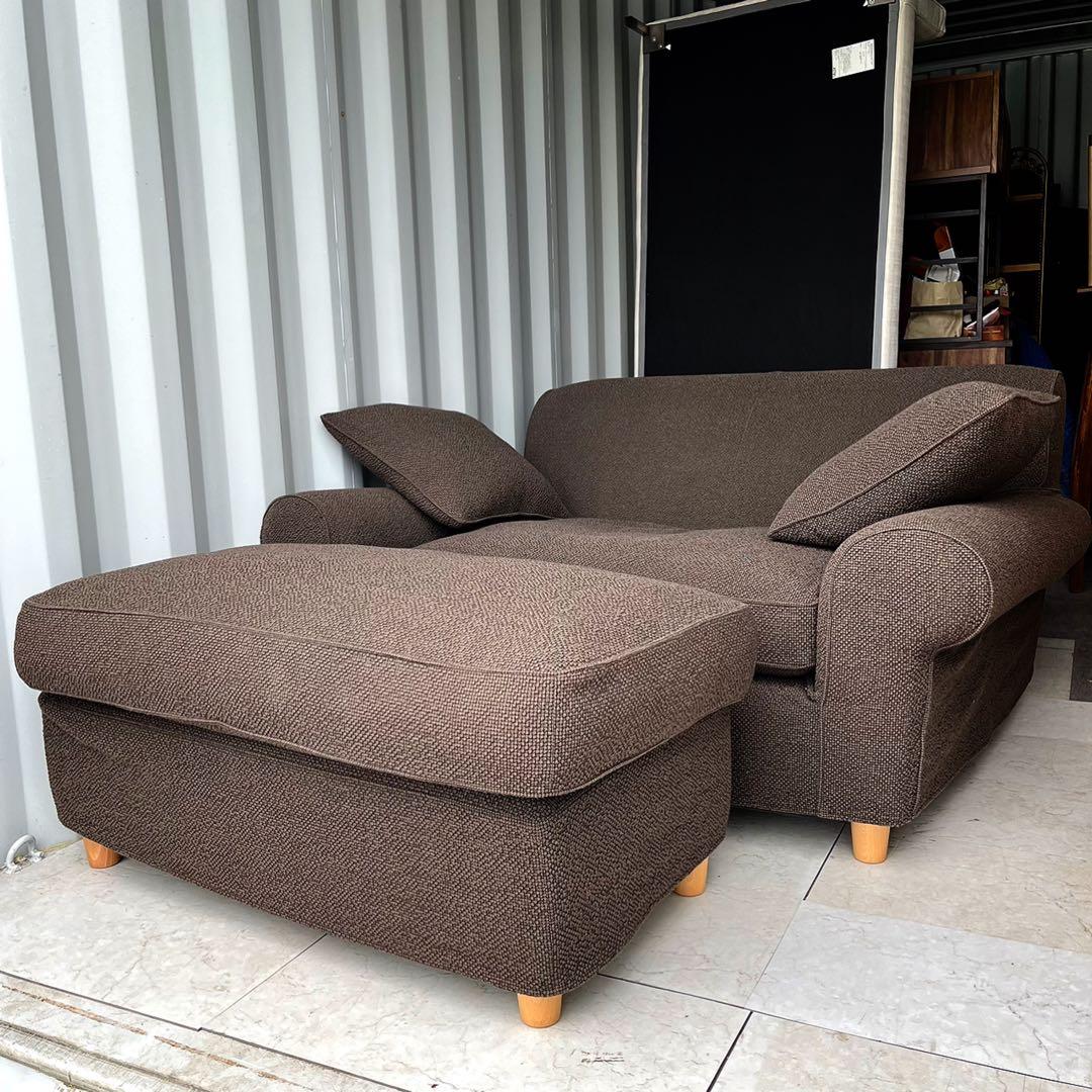 取付無料！コンランショップ ウィンスロー ブラウンファブリック1.5Pソファ✨