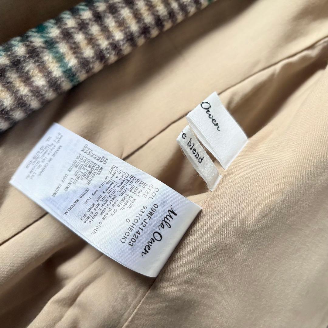 新品♡　ミラオーウェン　カシミヤアンゴラ混　テーラードダブルジャケットコート