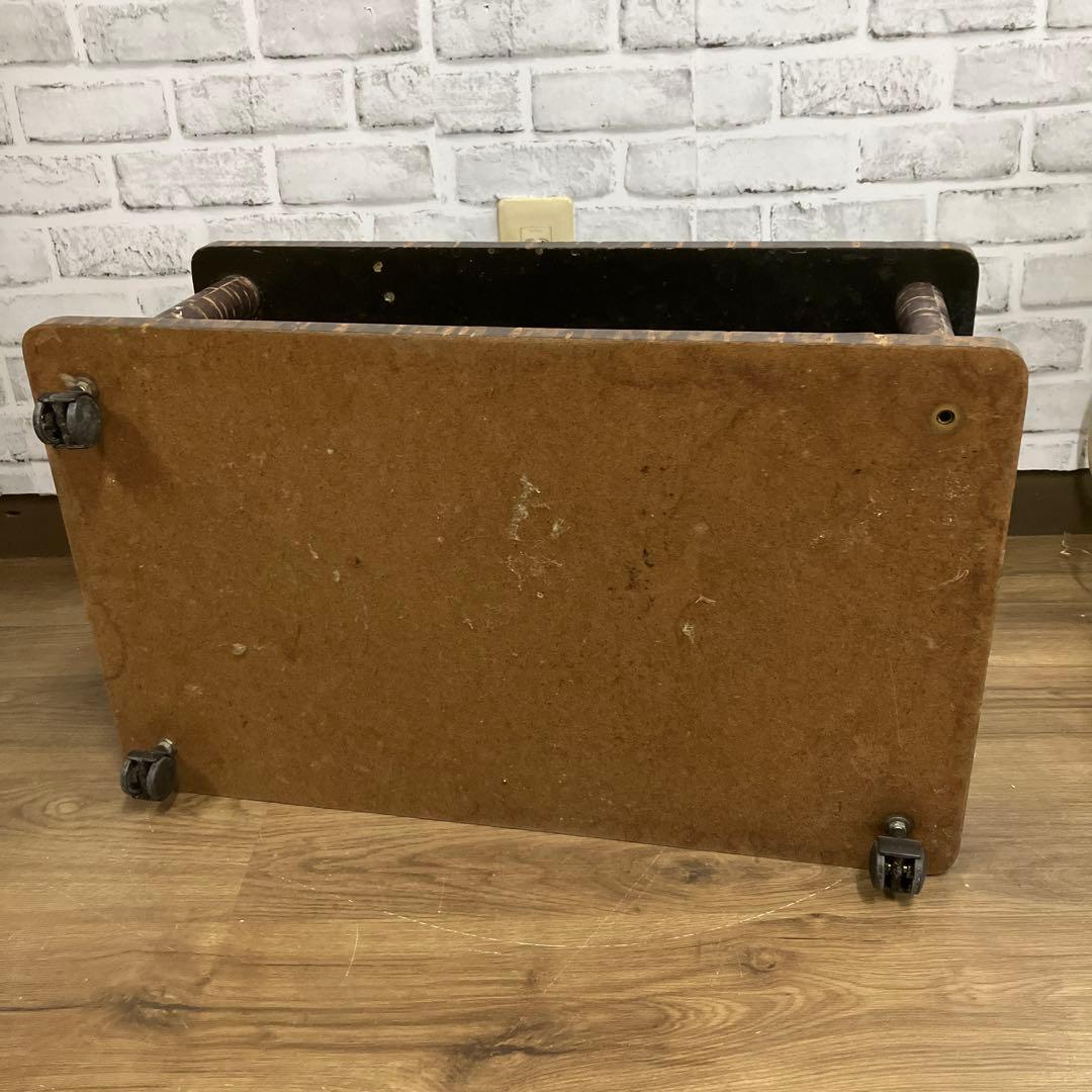 B-4 昭和レトロ 伝統工芸 樺細工風 ポットワゴン キャスター付 和家具