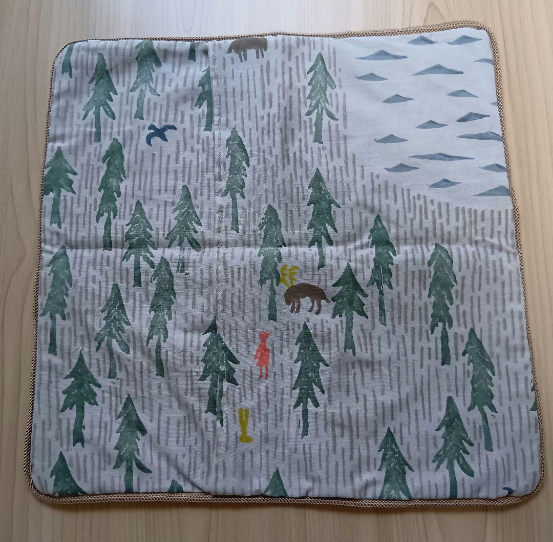 satisatisatix★ページ♪両面ロゴ入♪パイピングクッションカバー