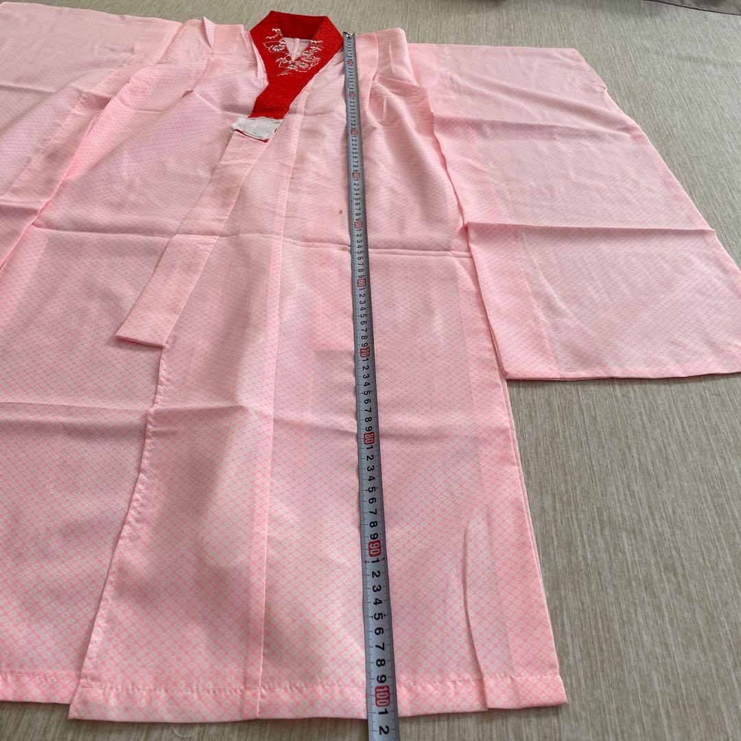 七五三用 赤色 花柄 和風衣装 鞠 着物 襦袢