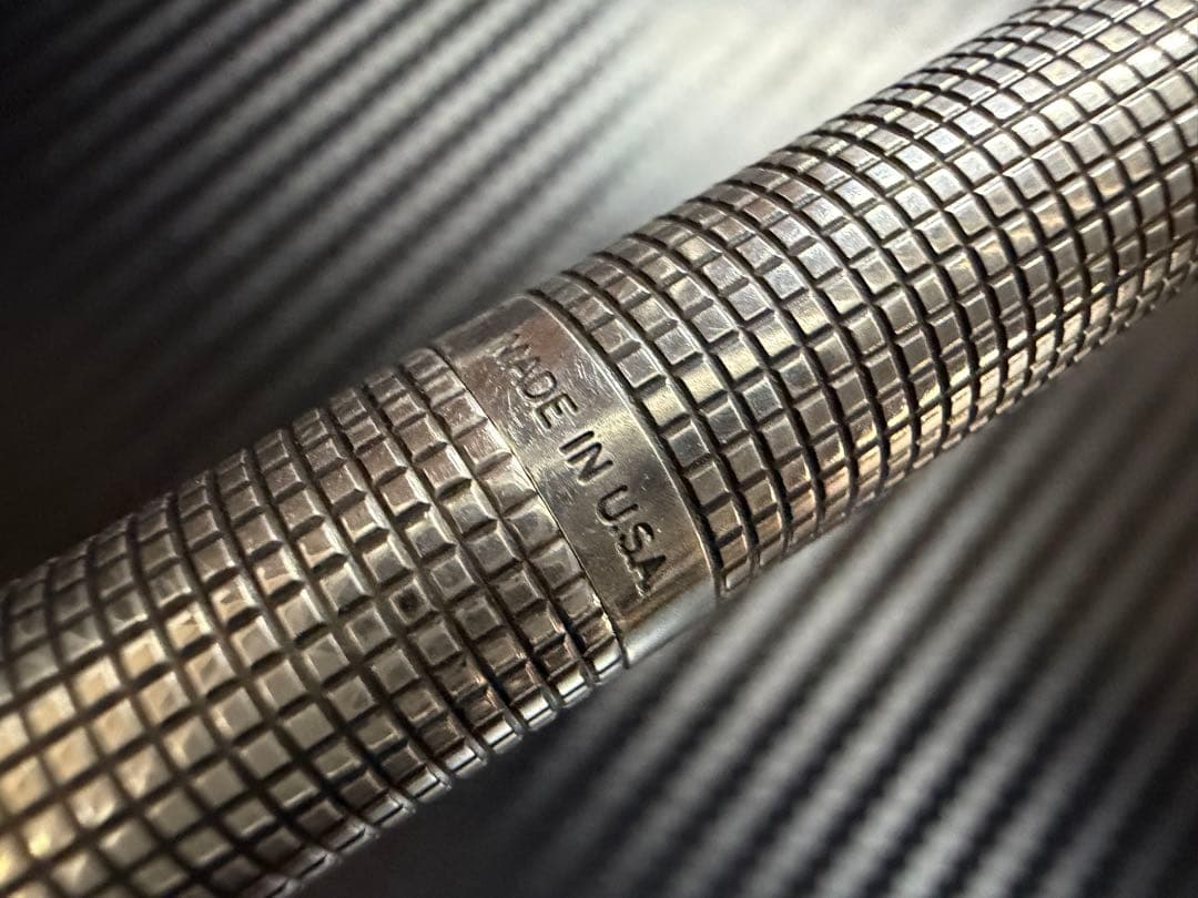 極美品 パーカー フラットトップ 75 65 F 万年筆 スターリングシルバー