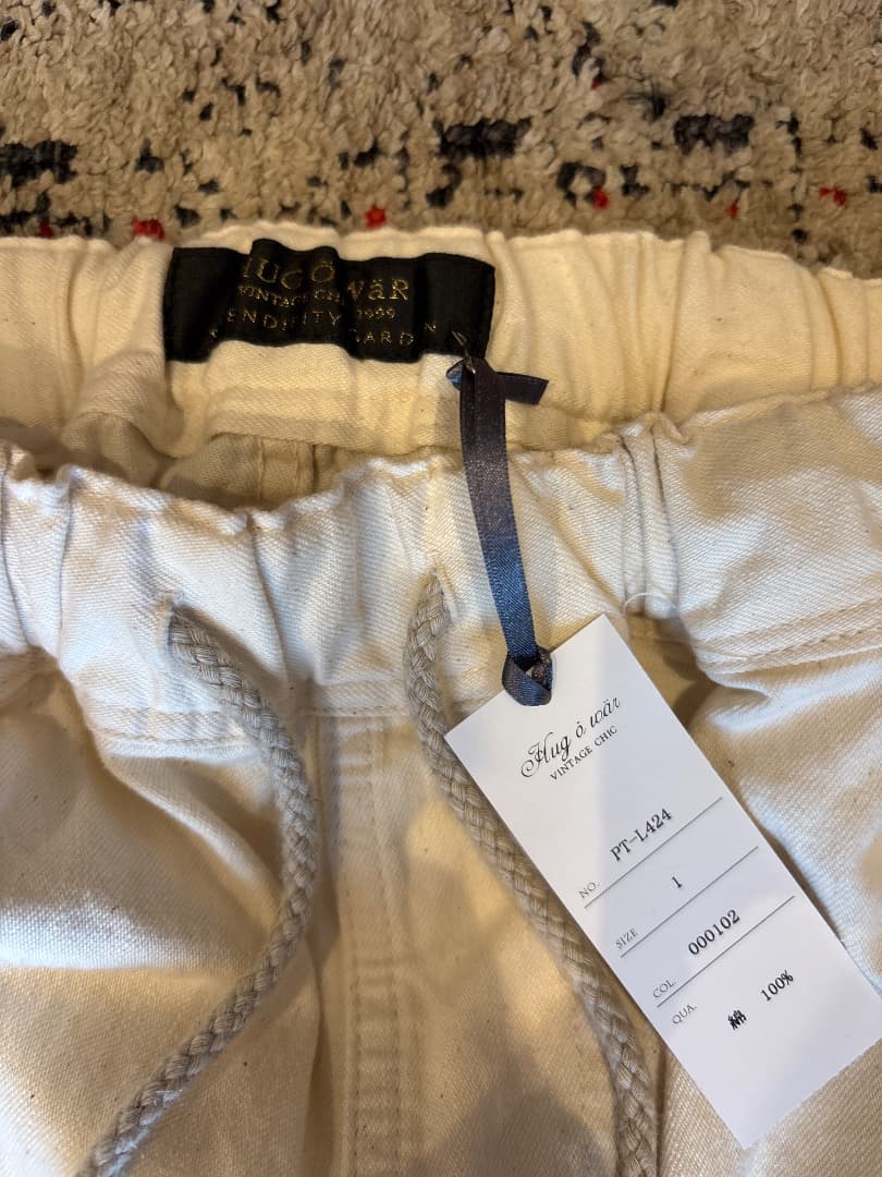 新品タグ付　ハグオーワー　デニムイージープルオンパンツ